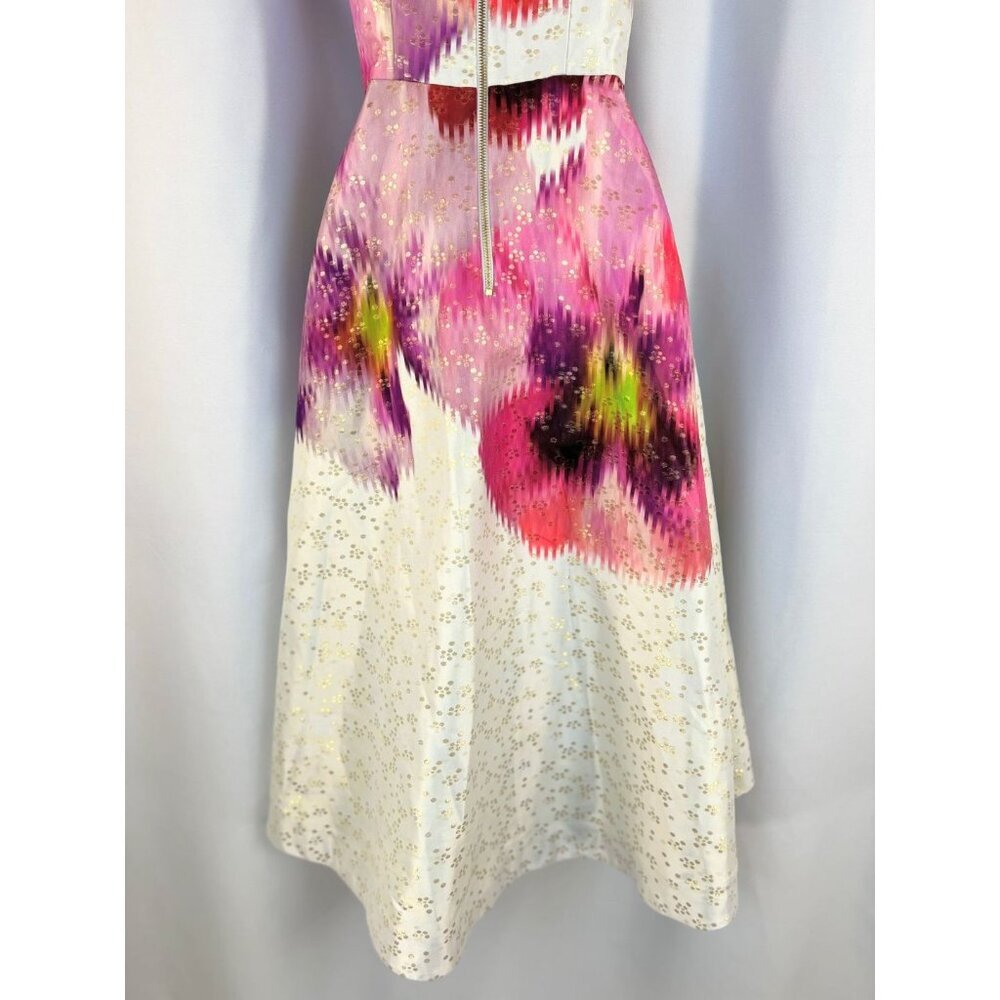 NWT Ted Baker Jenn Expressive Pansy Jacquard Midi Dress $439 - Picture 10 of 14